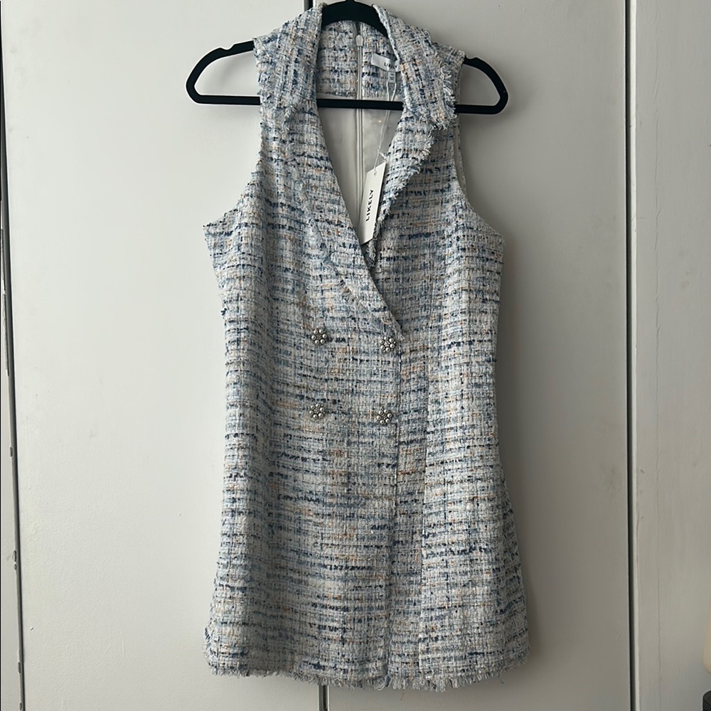 Likely Blue and White Dress Blazer